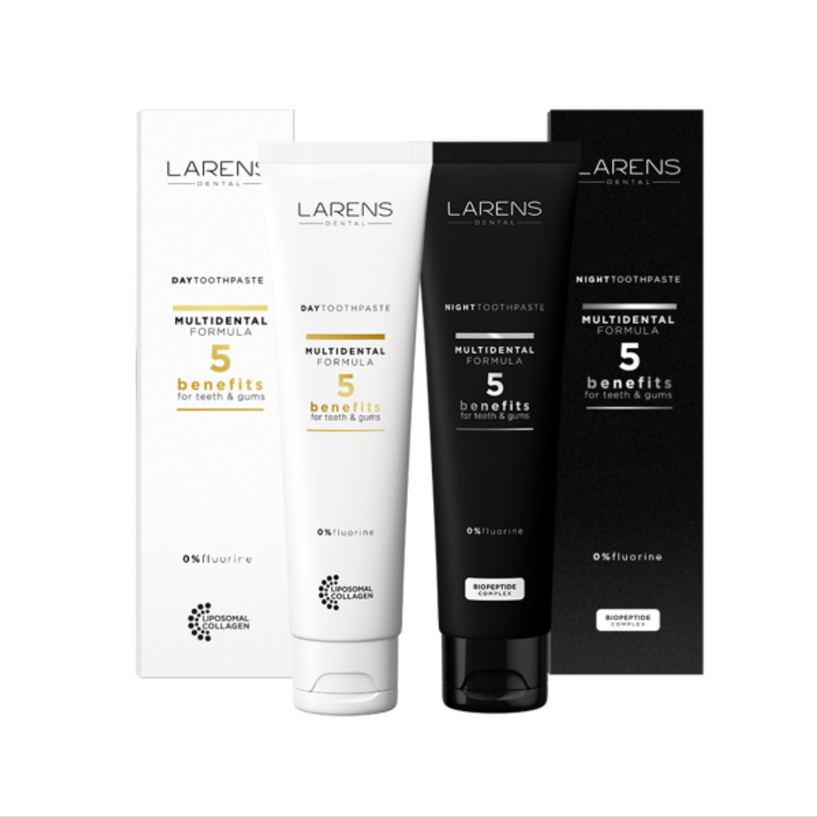 LARENS DAY & NIGHT REGENERATIVE TOOTHPASTE SET
Day Night Toothpaste
