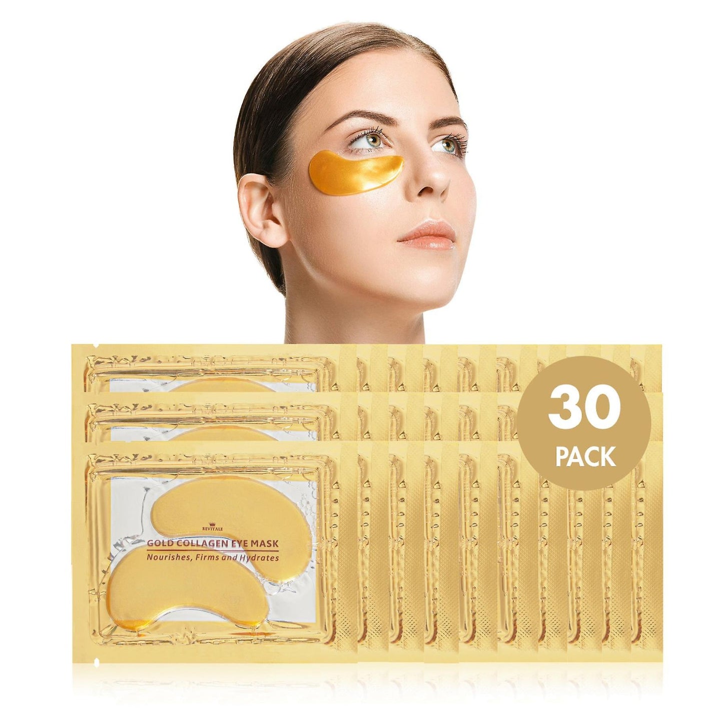 Revitale Gold Collagen Under Eye Gel Masks - 30 Gift Pack